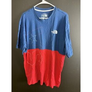 Men's‎ The North Face USA RU/14 Short Sleeve T-Shirt Size 2XL Olympics Red Blue